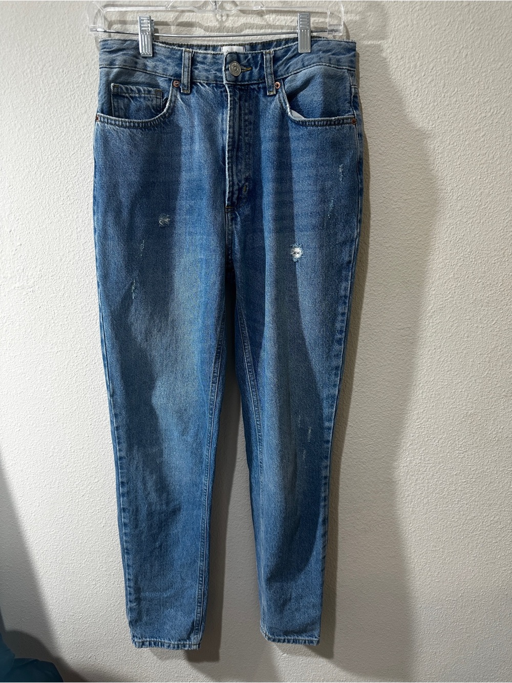 BDG High-Rise Blue Slim Straight Jeans